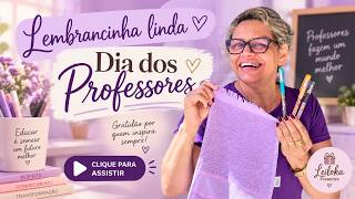 LEMBRANCINHA COM TOALHINHA E CANETA PARA DIA DO PROFESSOR 🖊️ 