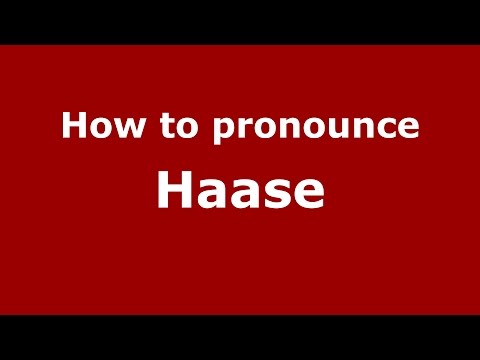 How to pronounce Haase (Germany/German) - PronounceNames.com