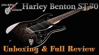 Video thumbnail for Harley Benton ST-70 Black Paisley Unboxing & Review by John Robson Guitarist