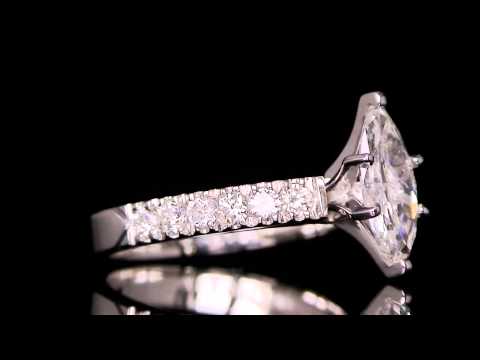 1.50 CTW VS2 G MARQUISE SHAPE DIAMOND ENGAGEMENT COCKTAIL RING 14K WHITE GOLD