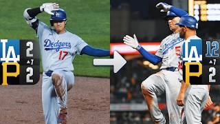 The Los Angeles Dodgers score 10 runs in a HUGE 7th inning! 😳 (6 runs scored without an OUT! 🤯)