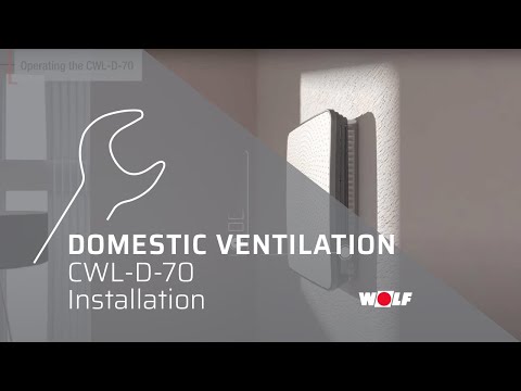Installation of WOLF domestic ventilation CWL-D-70