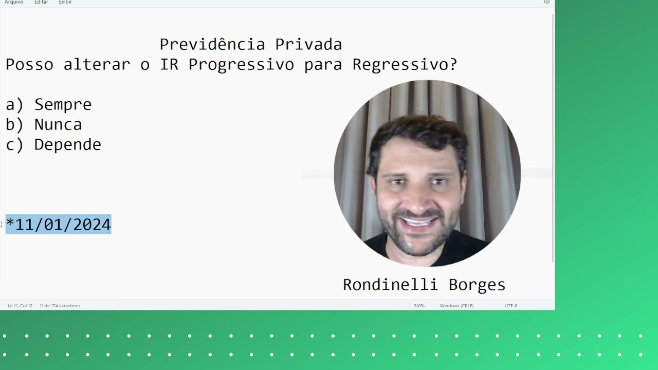 Previdência Privada: posso alterar o IR do Progressivo para o Regressivo?