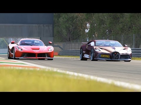 Bugatti Divo vs Ferrari LaFerrari at Monza Circuit