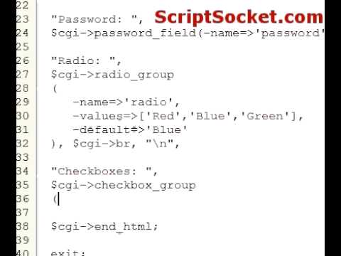 Perl Tutorial 55 - CGI.pm - Generate Forms on the Fly