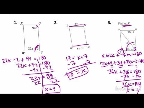 Geometry - Section 5.2 Properties of Parallelograms