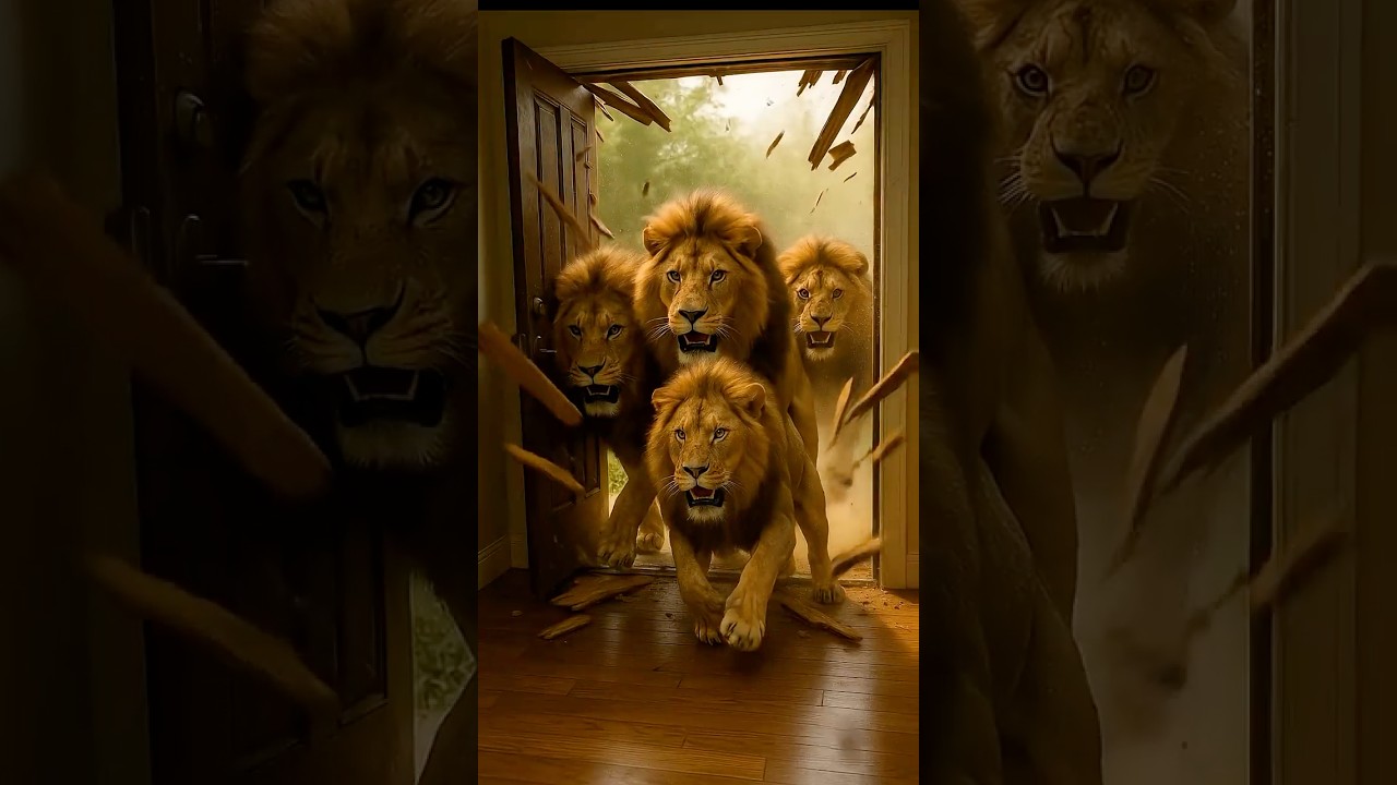 Tiny Kitten Tricks a Giant Lion And It Gets Worse