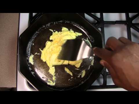 Easy Scrambled Eggs in a Finex Cast Iron Skillet