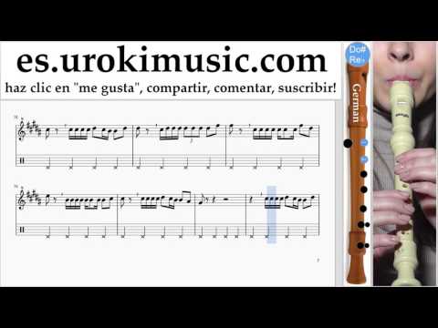 Como Tocar flauta dulce G. Nicky jam ft Sean Paul, Konshens - Amor prohibido Tablatura Parte#2 um