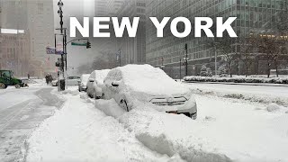 100 Hours Of NYC Snow Walk - Heavy Snowfall in New