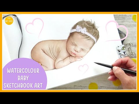 Watercolour BABY PORTRAIT step by step | under painting, layering and glazing TECHNIQUES TUTORIAL