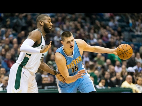 Nikola Jokic at Bucks (01/03/2017) - 13 Pts, 14 Rebs, 10 Assists, 6-10 FGM!