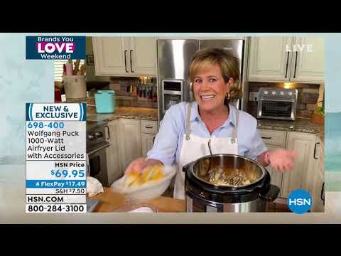 Wolfgang Puck 1000Watt Air Fryer Lid with Accessories