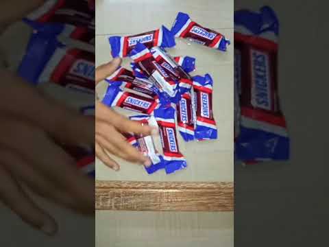 Unboxing snickers family treats with 12 treats.... 💜✨🌈🌼.