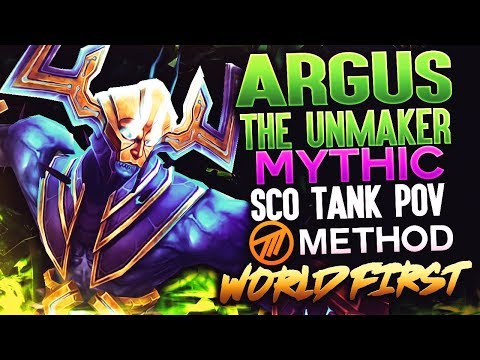 Mythic Argus the Unmaker - WORLD FIRST - Antorus - Method Sco Guardian Druid Tank POV
