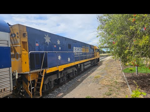 1AM8 up JBRE The Overland (NR20, 7V), Adelaide to Melbourne, 1400, 2/11/25, Horsham VIC 