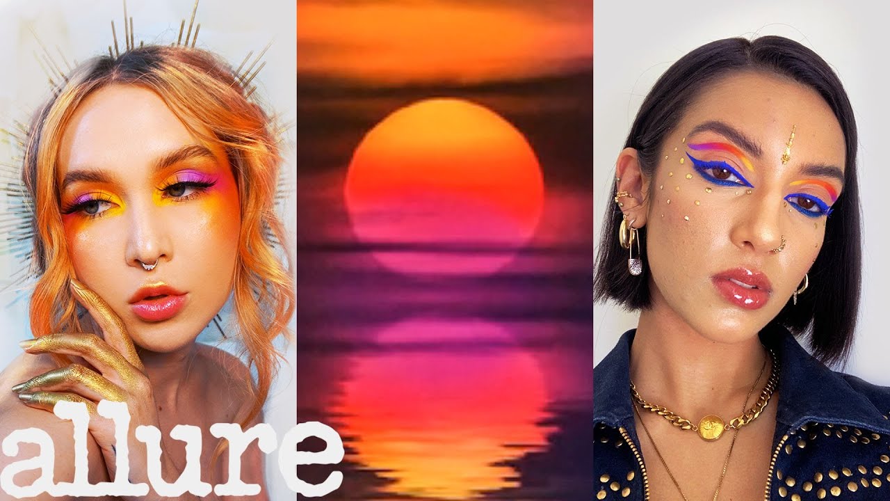 3 Makeup Artists Turn Themselves Into A Living Sunset Allure