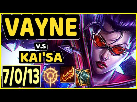 REKKLES (VAYNE) vs KAI'SA - 7/0/13 KDA BOTTOM ADC CHALLENGER GAMEPLAY - EUW