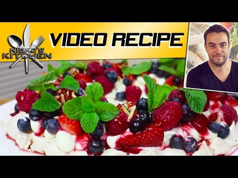 Berry Meringue Wreath with Pink Almond Praline