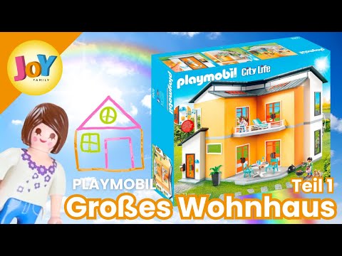 PLAYMOBIL UNBOXING | Großes Wohnhaus 🧡🏠 TEIL 1 | City Life 🌇 9266 | Joy Family kids