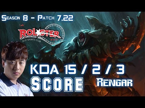 KT Score RENGAR vs KHA'ZIX Jungle - Patch 7.22 KR Ranked