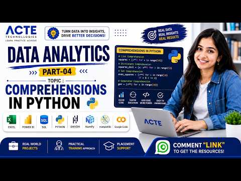 Python Comprehensions Explained Python For Data Analytics Part 04 Python Tutorial For Beginners