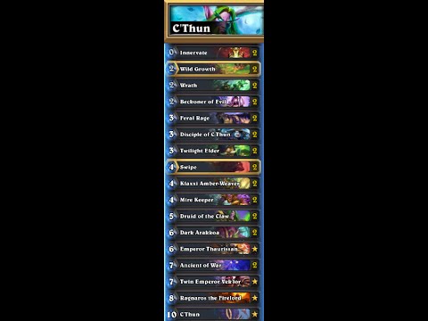 Top 100 C'Thun Druid. Deck y 3 partidas vs MrYagut, Spo, Kolento