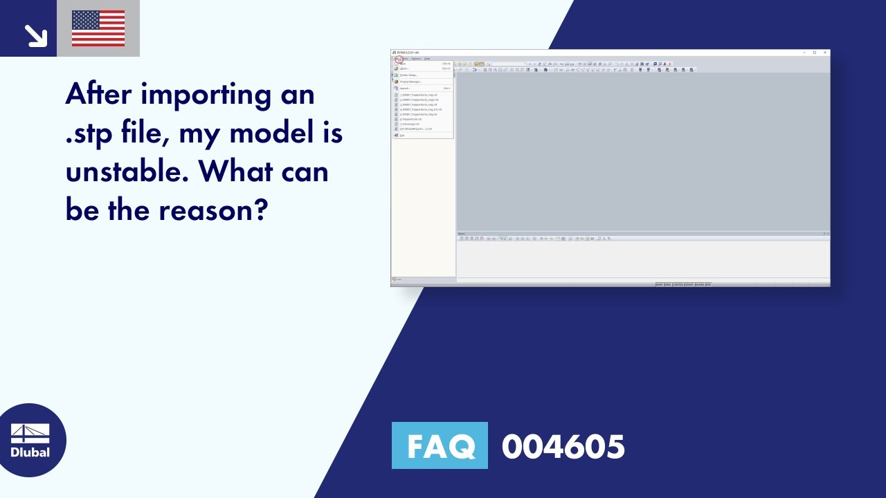 [EN] FAQ 004605 | After importing an .stp file, my model is unstable. What can be the reason?