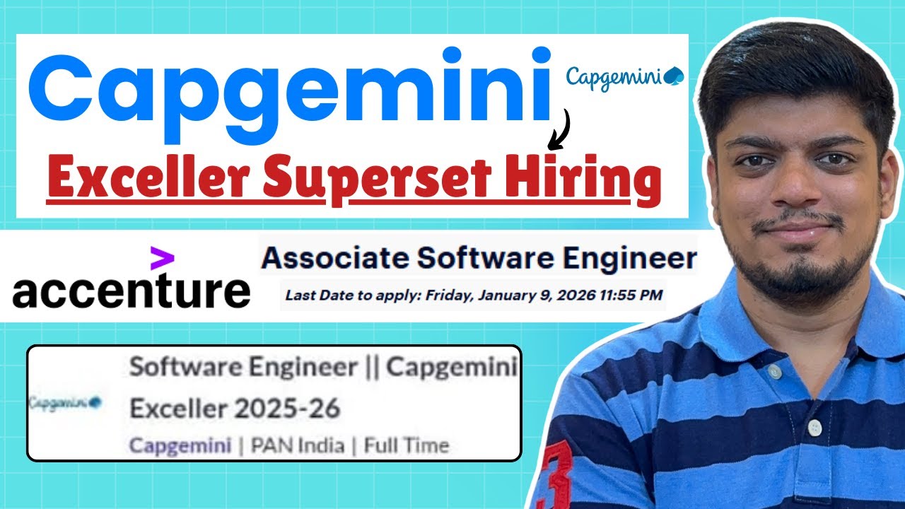 Capgemini Exceller Superset Software Engineer Hiring | Accenture ASE- Mass Hiring Deadline Extended