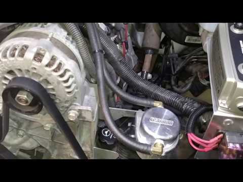 Moroso 84581 Air Oil Seperator on a GM 5.3L LH6 DOD Engine PCV Catch Can