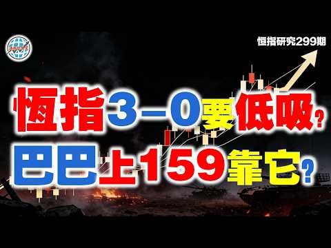 【恆指下週點睇】299期 I 恆指低吸機會就來，3-0等確認？  巴巴返回159要靠它......  #恒指 #阿里巴巴 #港股 #ai炒股
