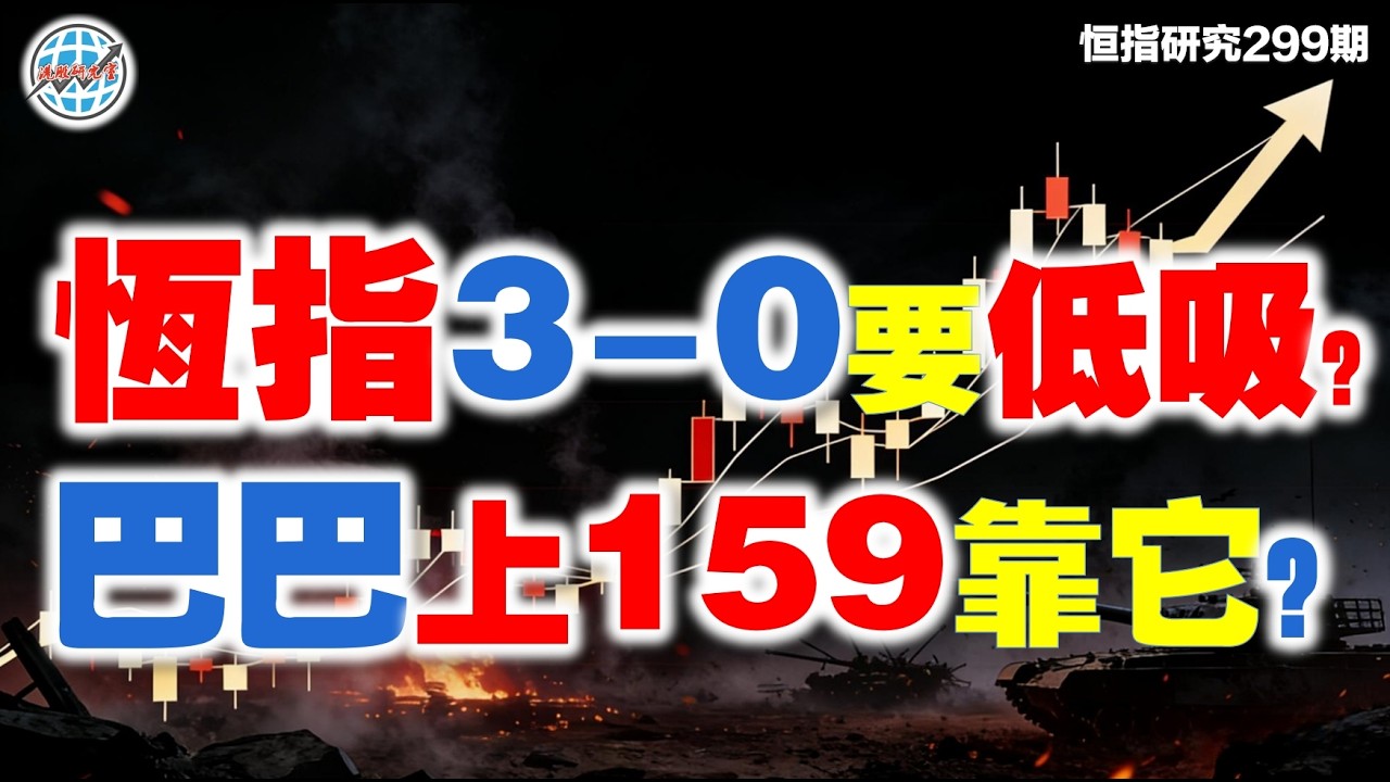 【恆指下週點睇】299期 I 恆指低吸機會就來，3-0等確認？  巴巴返回159要靠它......  #恒指 #阿里巴巴 #港股 #ai炒股