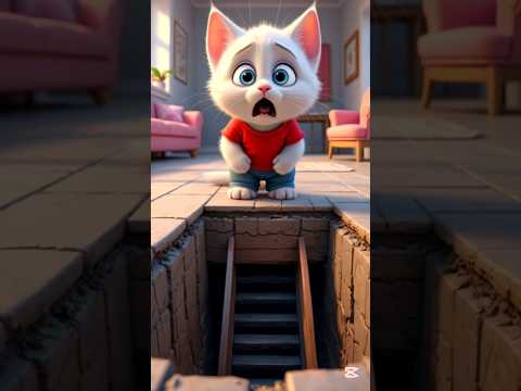 القط اكتشف حفره غريبه في بيته وقرر يدخلها😱🤔💔