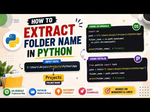 How To Extract Folder Name In Python Python Extract Folder Name From Path Python Os And Pathlib