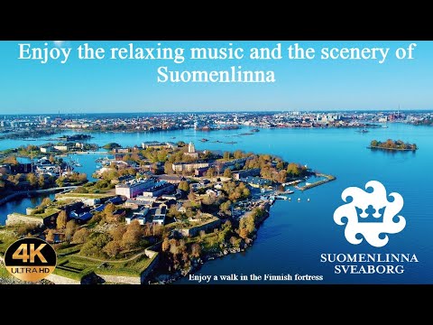 FINLÂNDIA Fortaleza de Suomenlinna | Filme de outono | Música relaxante 4K