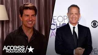 Tom Cruise Reacts To How Tom Hanks Was Supposed To Star In 'Jerry Maguire' | Access Hollywood