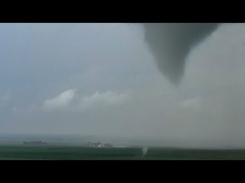 Stanhope, IA - Ellsworth, IA - Pure White Tornado - Incredible Close-Up Drone Video 4k! -  7-14-2021