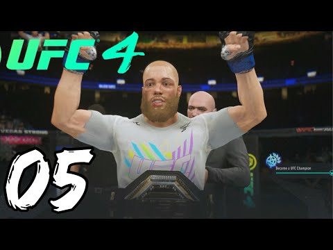 UFC 4 Light Heavyweight Career Mode Walkthrough Part 5 - CRAZIEST TITLE FIGHT EVER!