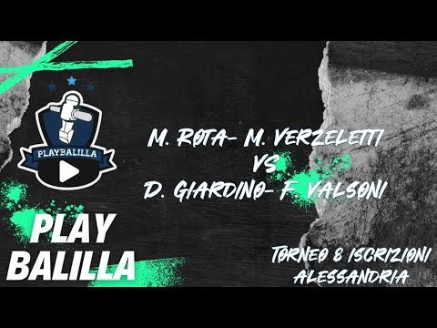 M. Rota- M. Verzeletti VS D. Giardino- F. Valsoni Torneo 8 iscrizioni Alessandria