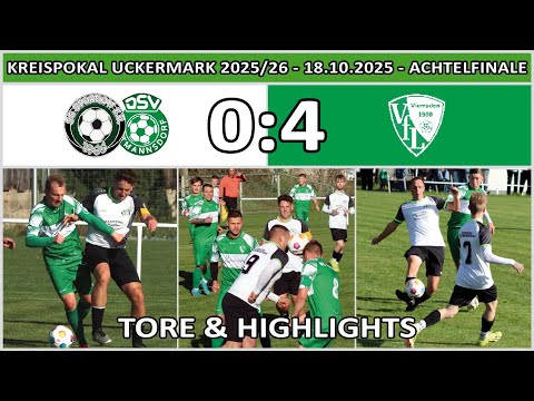 STORKOW/VIETMANNSDORF - VIERRADEN/GARTZ 0:4 - Tore & Highlights [Kreispokal 2025/26 - Achtelfinale]