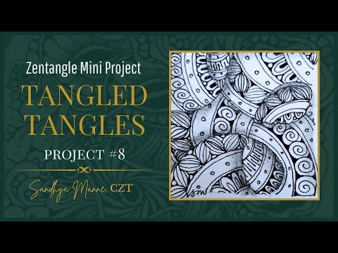 A Zentangle® Mini Project, TANGLED TANGLES #8 a tutorial with tangle STRIPINGS