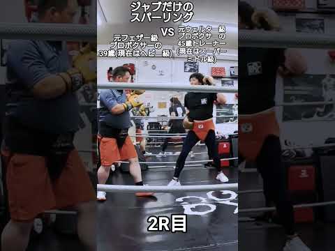 元プロボクサー同士のジャブだけのスパーリング2R目