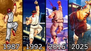 Evolution of Ryu's Shoryuken (1987-2025) 4K 60ᶠᵖˢ