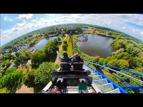 Goliath - Walibi Holland - onride backseat - 4K - 360