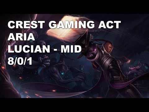 Crest Gaming Act Aria Mid Lucian vs Jayce - KR Challenger Rank Game 10.7