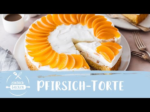 Himmlische Pfirsich-Torte mit Quark-Mascarpone-Creme I Einfach Backen