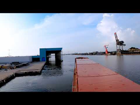 Discharging Woodpulp, port Amsterdam 15 august  2020