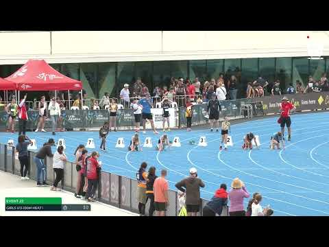U13 Girls 100m Heat 1: 2022-23 State Combined Events Championships - Saturday