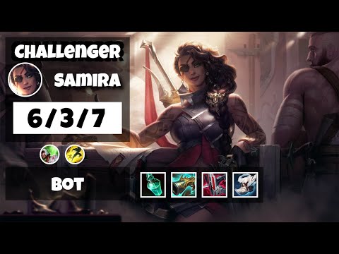 Samira 11.18 Gameplay Challenger Replay Bot Lane - S11 (6/3/7) - KOREAN