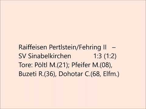 Raiffeisen Pertlstein/Fehring II – Sinabelkirchen 1:3 (1:2)